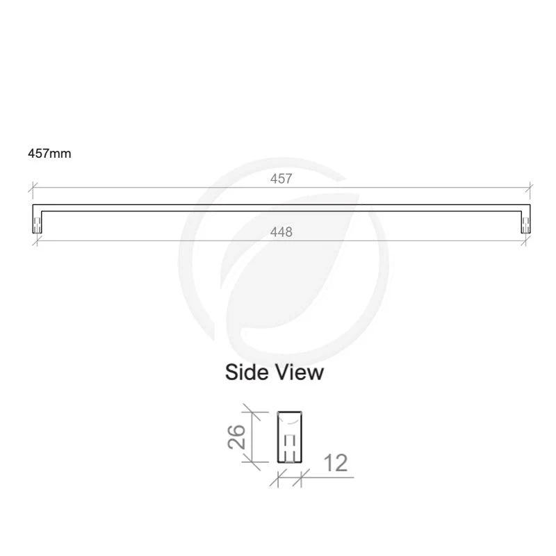 Timberline D 457mm Handle - Chrome - Image 2