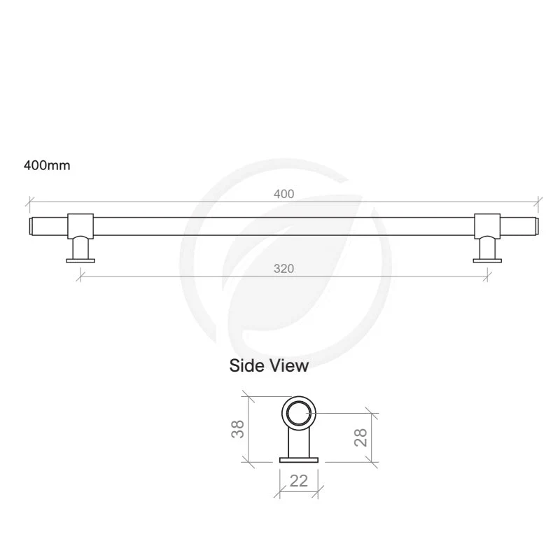 Timberline Duke 400mm Handle - Brushed Nickel - Image 2