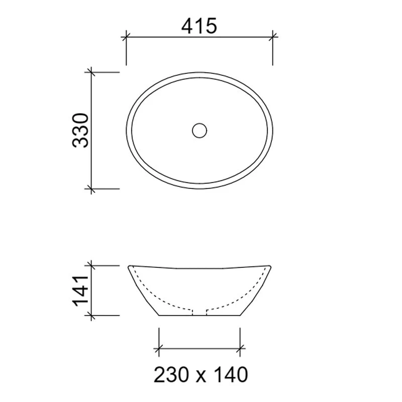 Timberline Elite Above Counter Basin - White Gloss - Image 4