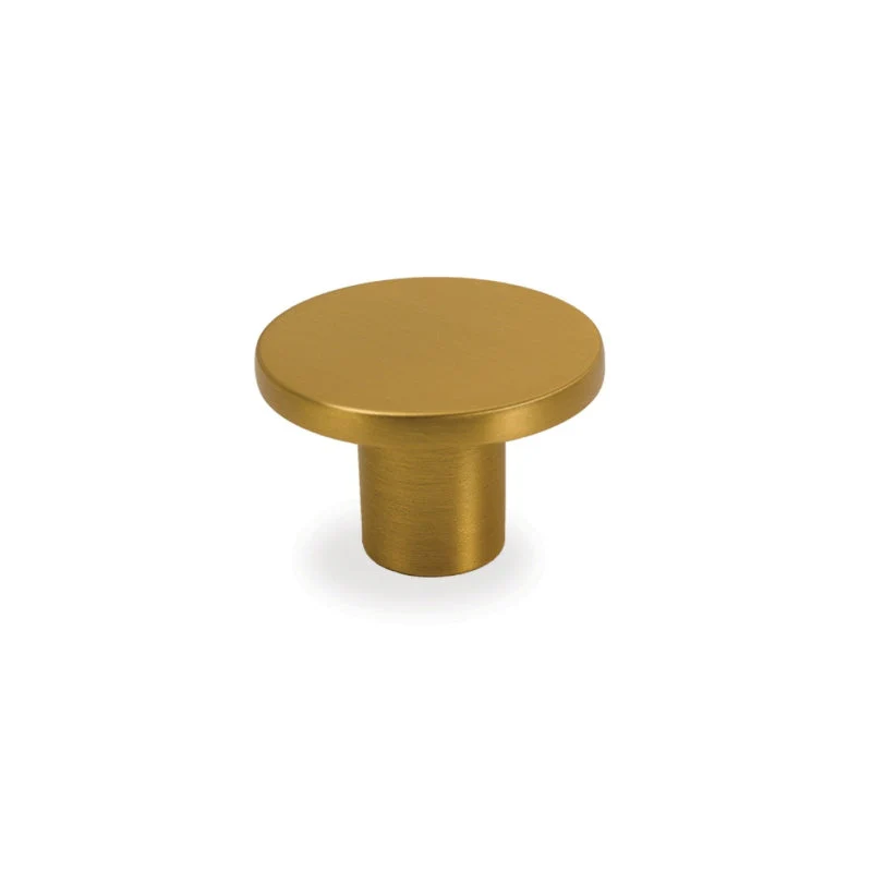 Timberline Flat Knob Handle - Satin Gold