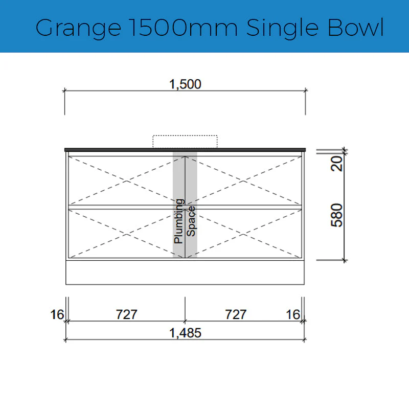 Timberline Grange Wall Hung Vanity - Slab Top - Image 8
