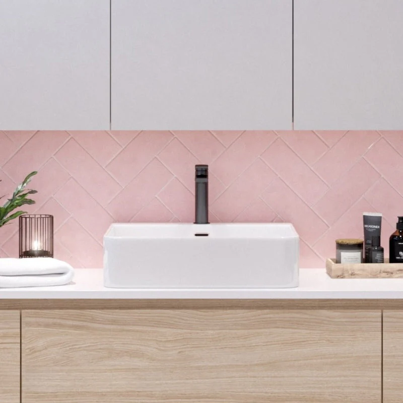 Timberline Iconic 420mm Above Counter Basin - White Gloss