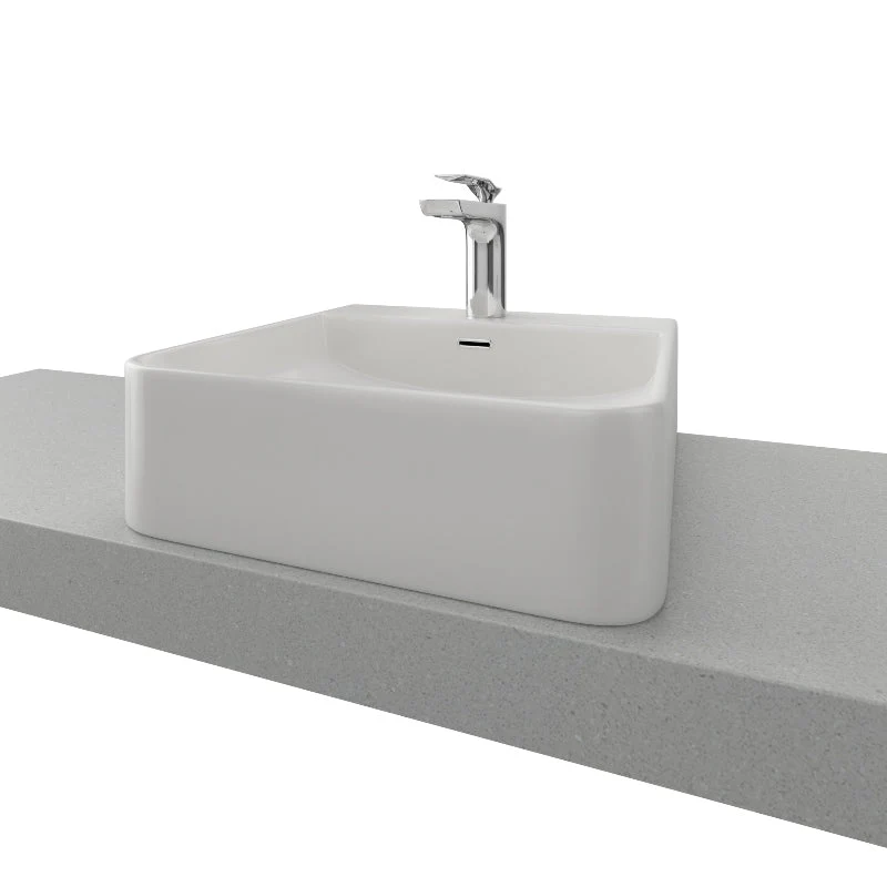 Timberline Iconic 420mm Above Counter Basin - White Gloss - Image 4