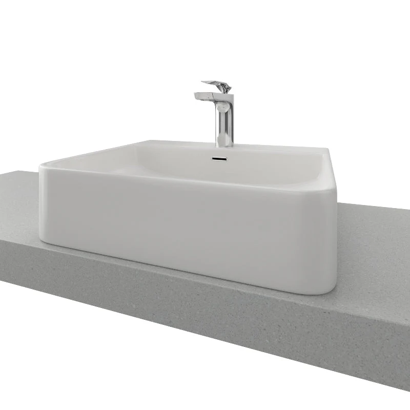 Timberline Iconic 500mm Above Counter Basin - White Gloss - Image 2
