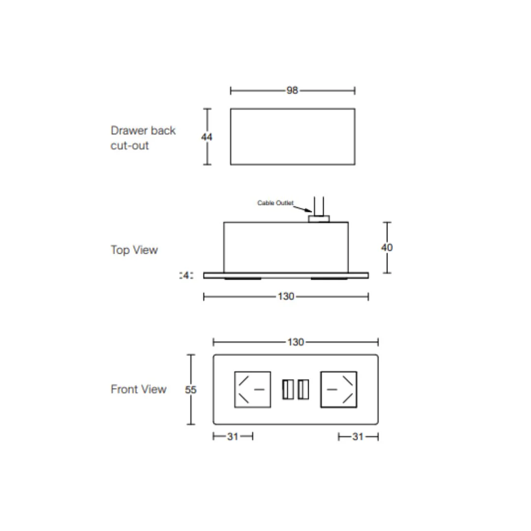 Timberline In-Drawer Power Point - Image 3