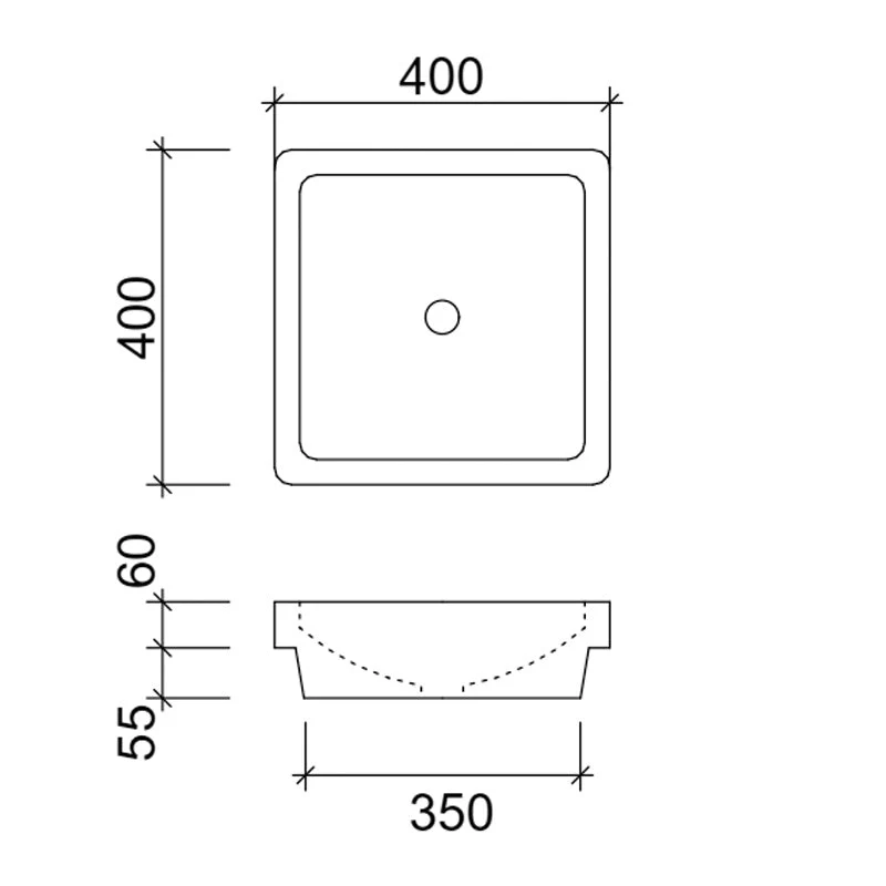 Timberline Arcade Semi-Inset Basin - White Gloss - Image 4