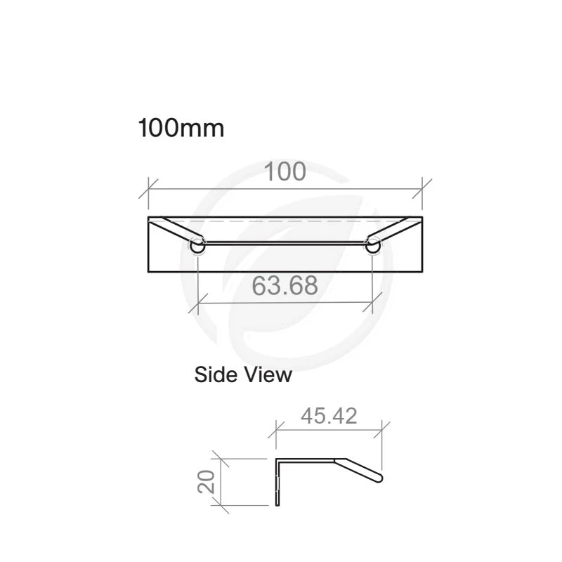 Timberline Ova 100mm Handle - Brushed Gold - Image 2