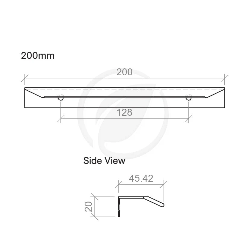 Timberline Ova 200mm Handle - Black - Image 2