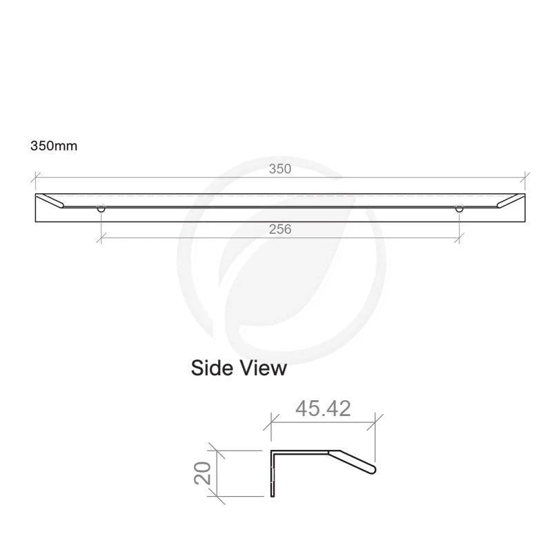 Timberline Ova 350mm Handle - Brushed Gold - Image 2