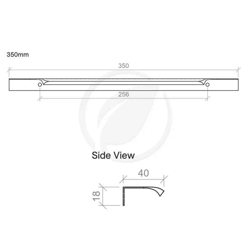 Timberline Wave 350mm Handle - Brushed Gold - Image 2