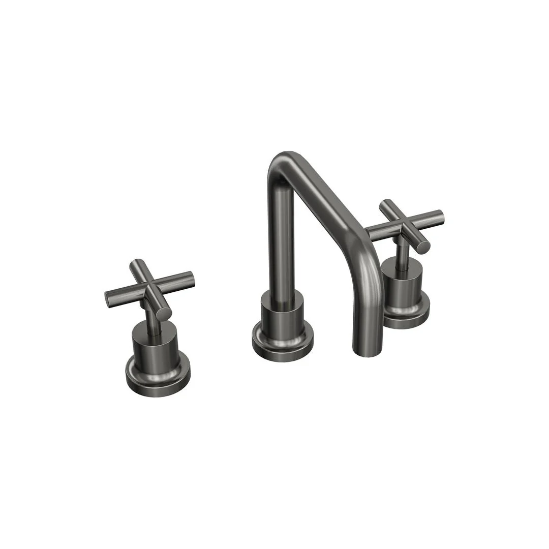 Linsol Tre Cross Handle Basin Set - Gunmetal - Image 2