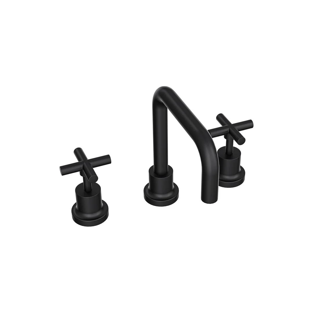 Linsol Tre Cross Handle Basin Set - Matte Black - Image 2