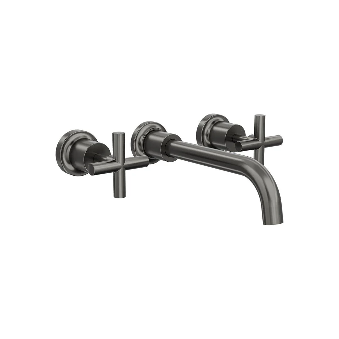 Linsol Tre Cross Handle Bath Set - Gunmetal - Image 2