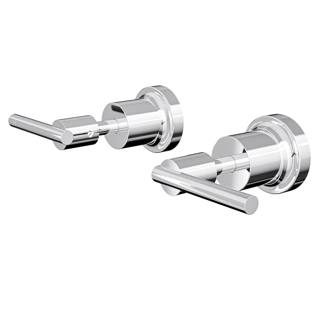 Linsol Tre Lever Handle Wall Top Assemblies - Chrome