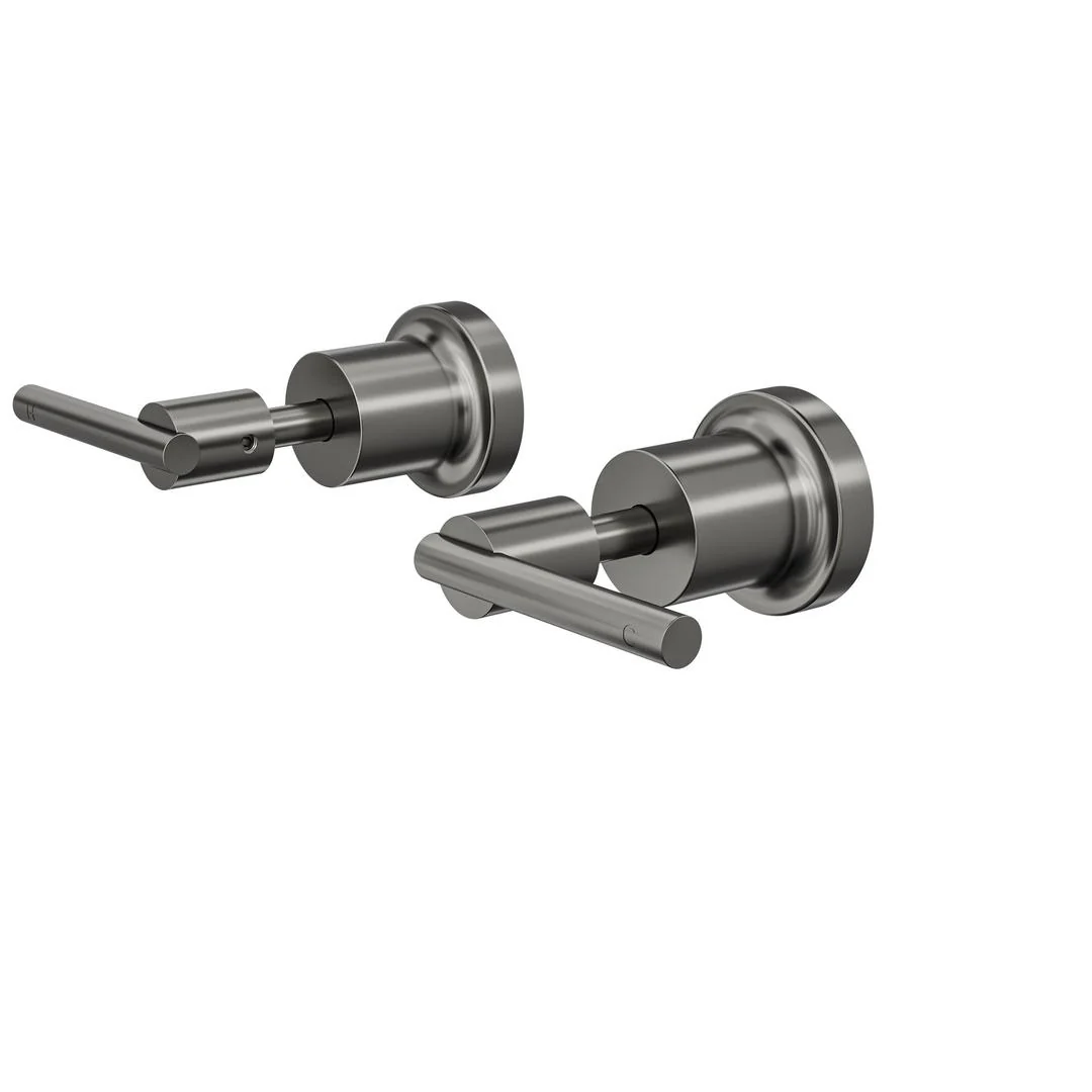 Linsol Tre Lever Handle Wall Top Assemblies - Gunmetal