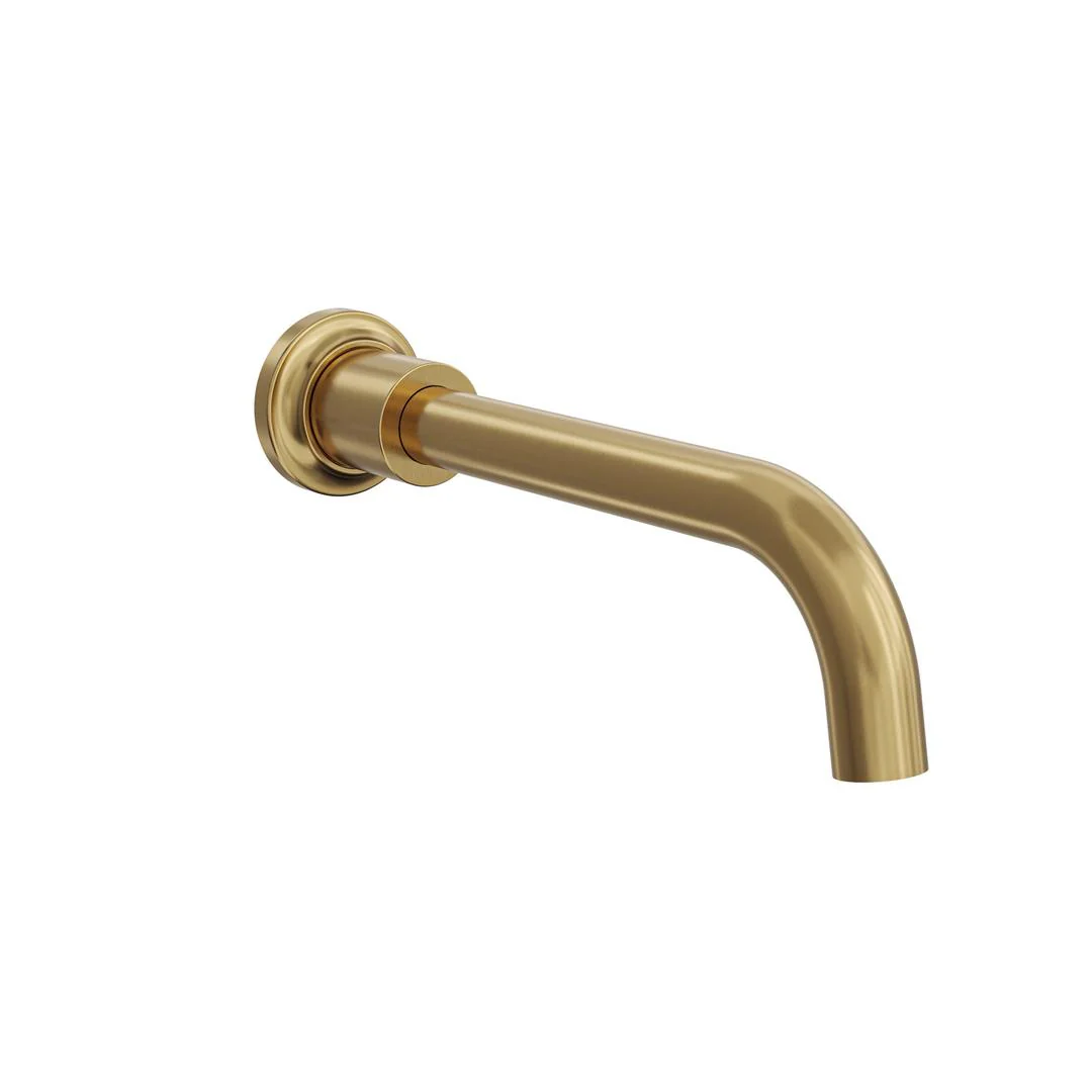 Linsol Tre Wall Mount Bath Spout - Brushed Brass - Image 2