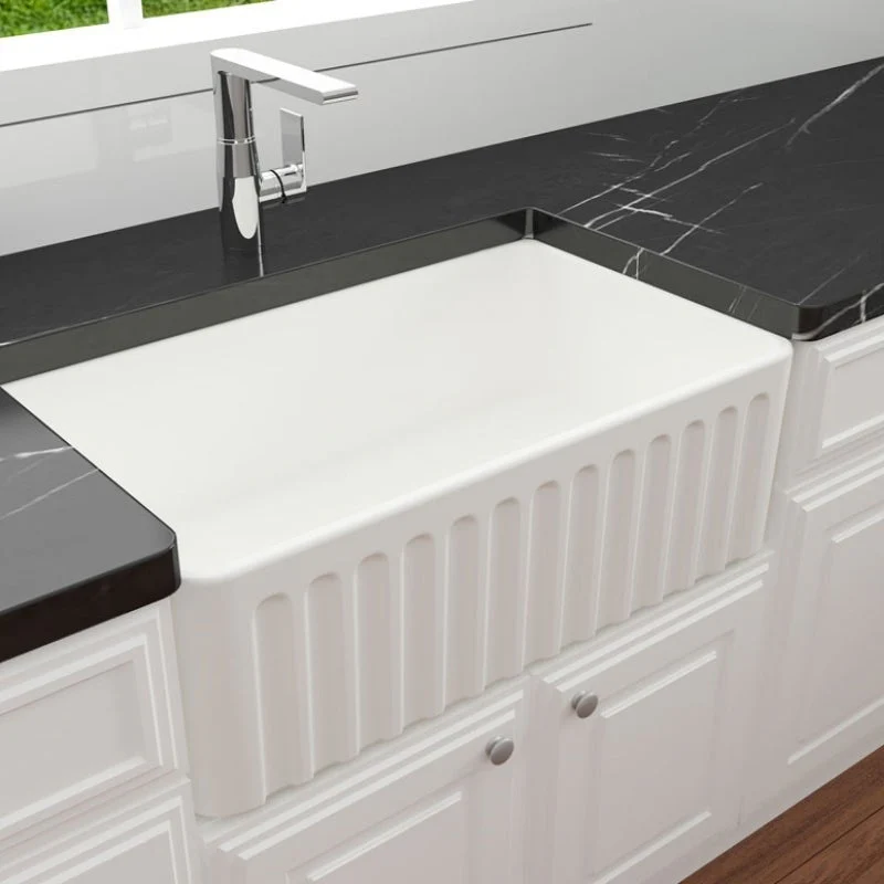 Turner Hastings Novi 750mm Fireclay Butler Sink - White Matte - Image 3