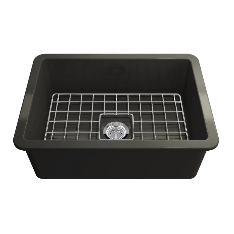 Turner Hastings Cuisine 680mm Inset / Undermount Fireclay Sink - Black Matte