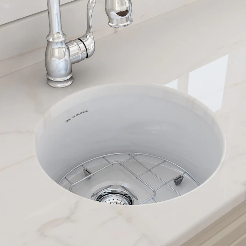 Turner Hastings Cuisine Round 47 Inset / Undermount Fireclay Sink - Image 2