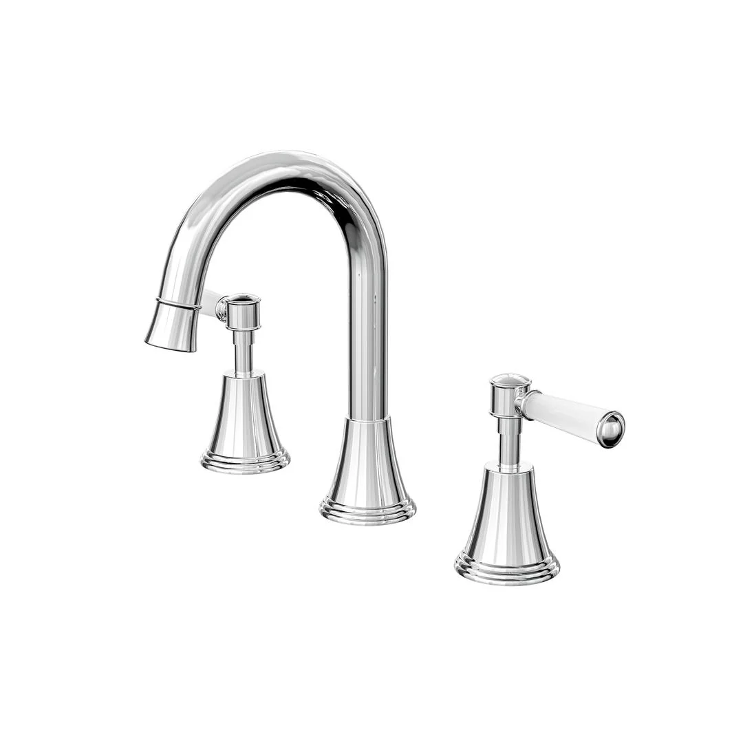 Linsol Vintage Lever Handle Basin Set - Chrome