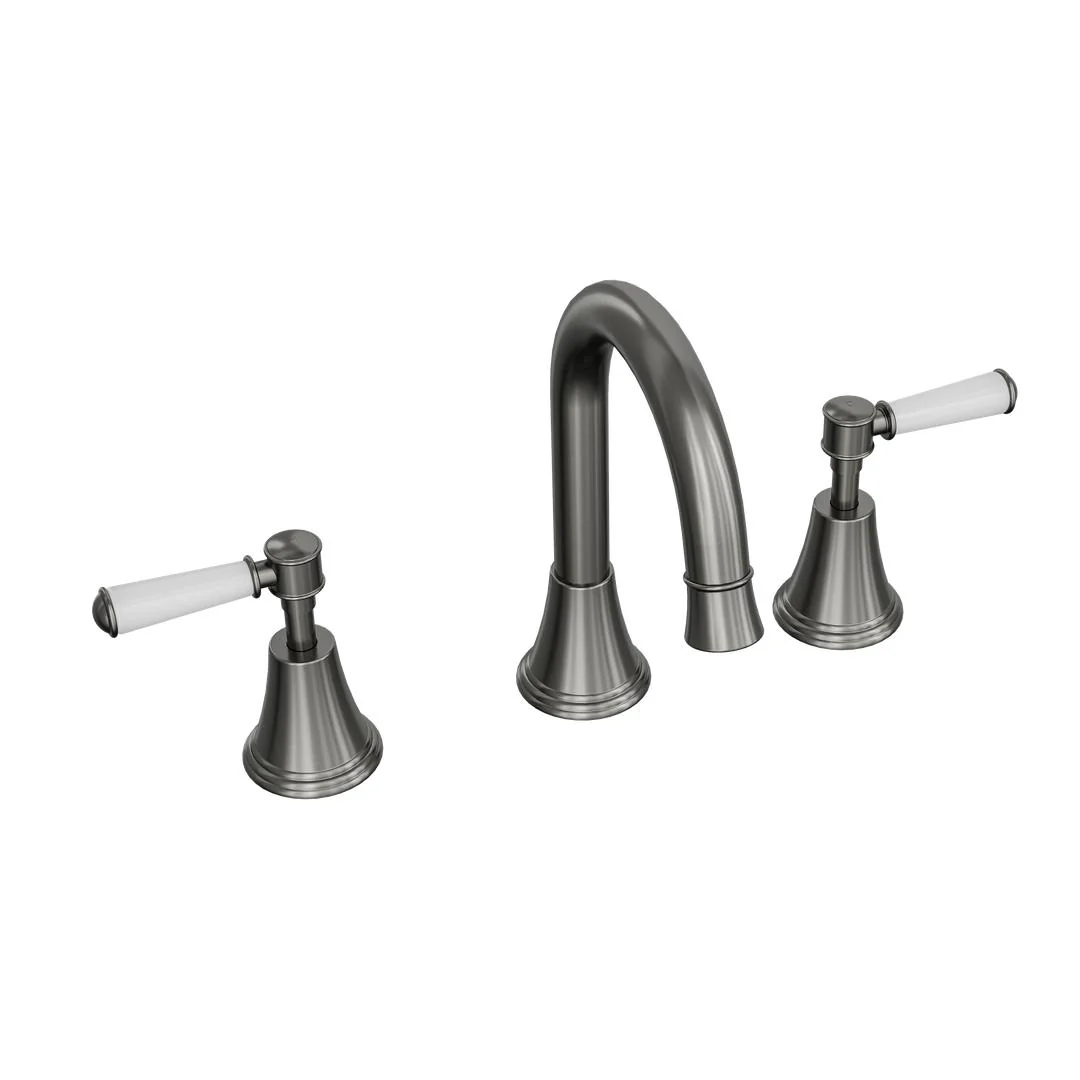 Linsol Vintage Lever Handle Basin Set - Gunmetal - Image 2