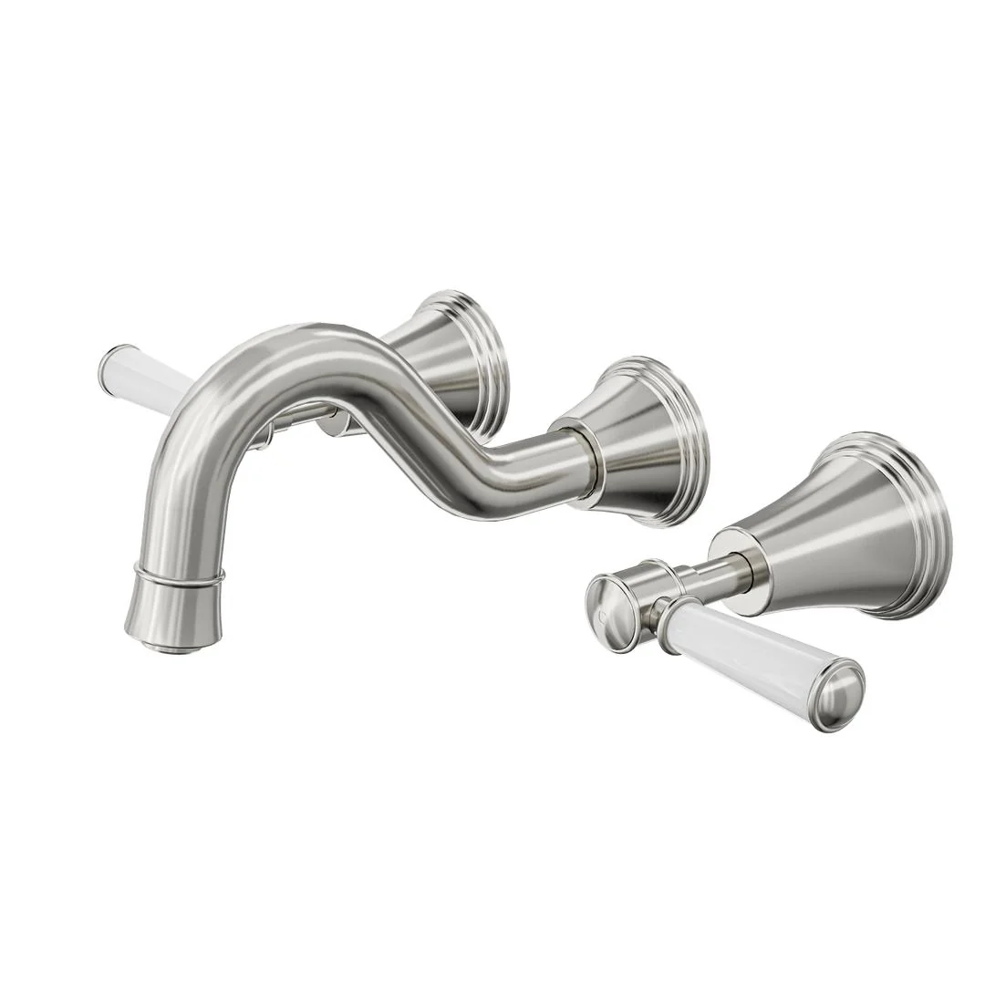 Linsol Vintage Lever Handle Bath Set - Brushed Nickel