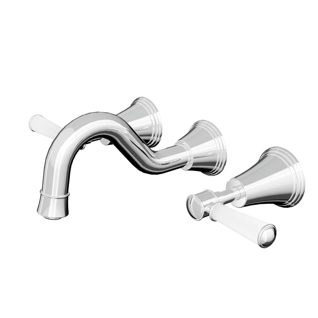 Linsol Vintage Lever Handle Bath Set - Chrome