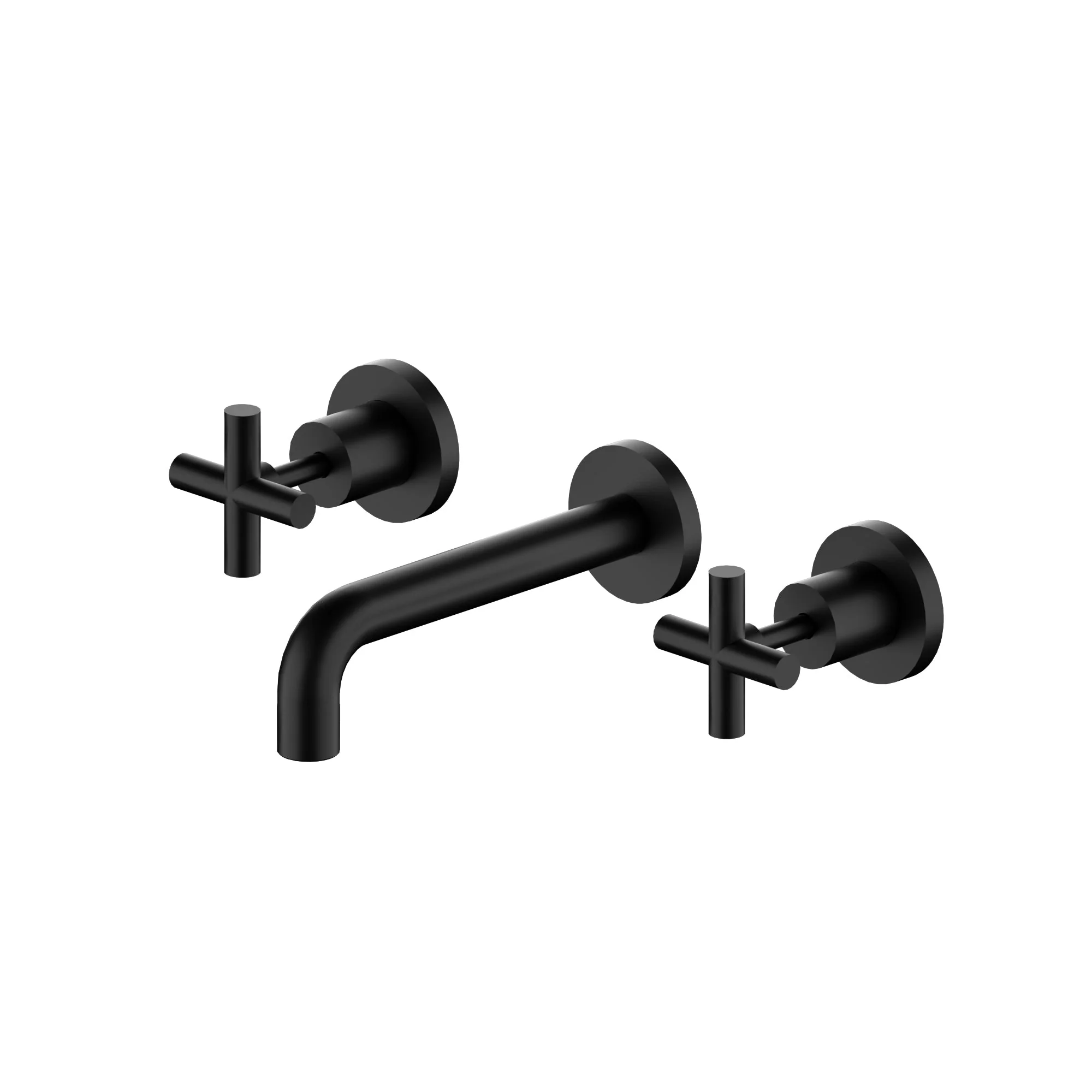 Nero X Plus Wall Basin Set - Black Matte