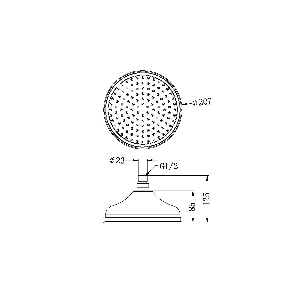 Nero York 200mm Shower Head - Chrome - Image 4