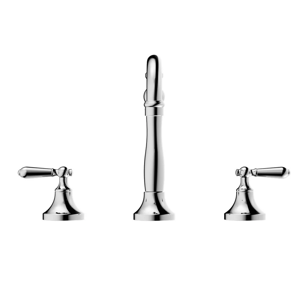 Nero York Basin Set With Metal Lever - Chrome - Image 2