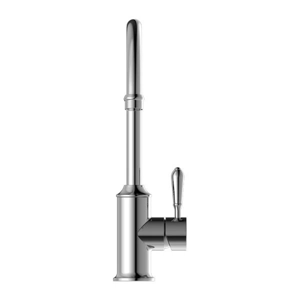 Nero York Kitchen Mixer Gooseneck Spout With Metal Lever - Chrome - Image 3