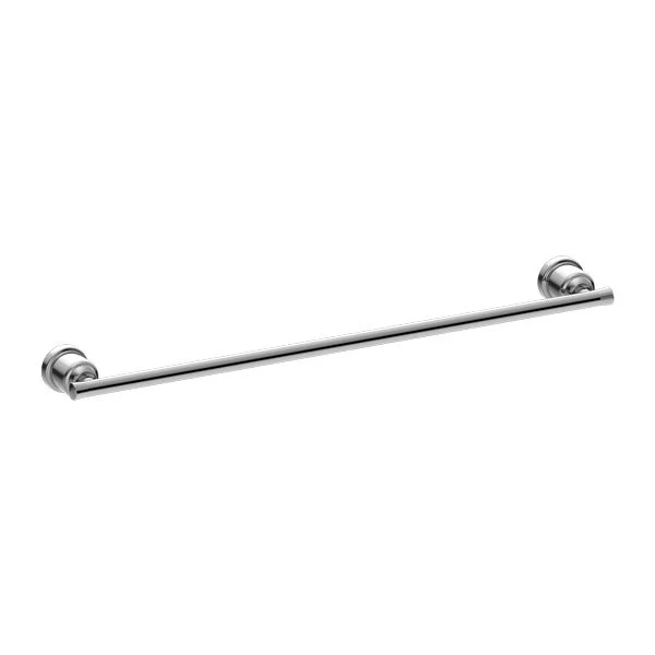 Nero York Single Towel Rail 600mm - Chrome