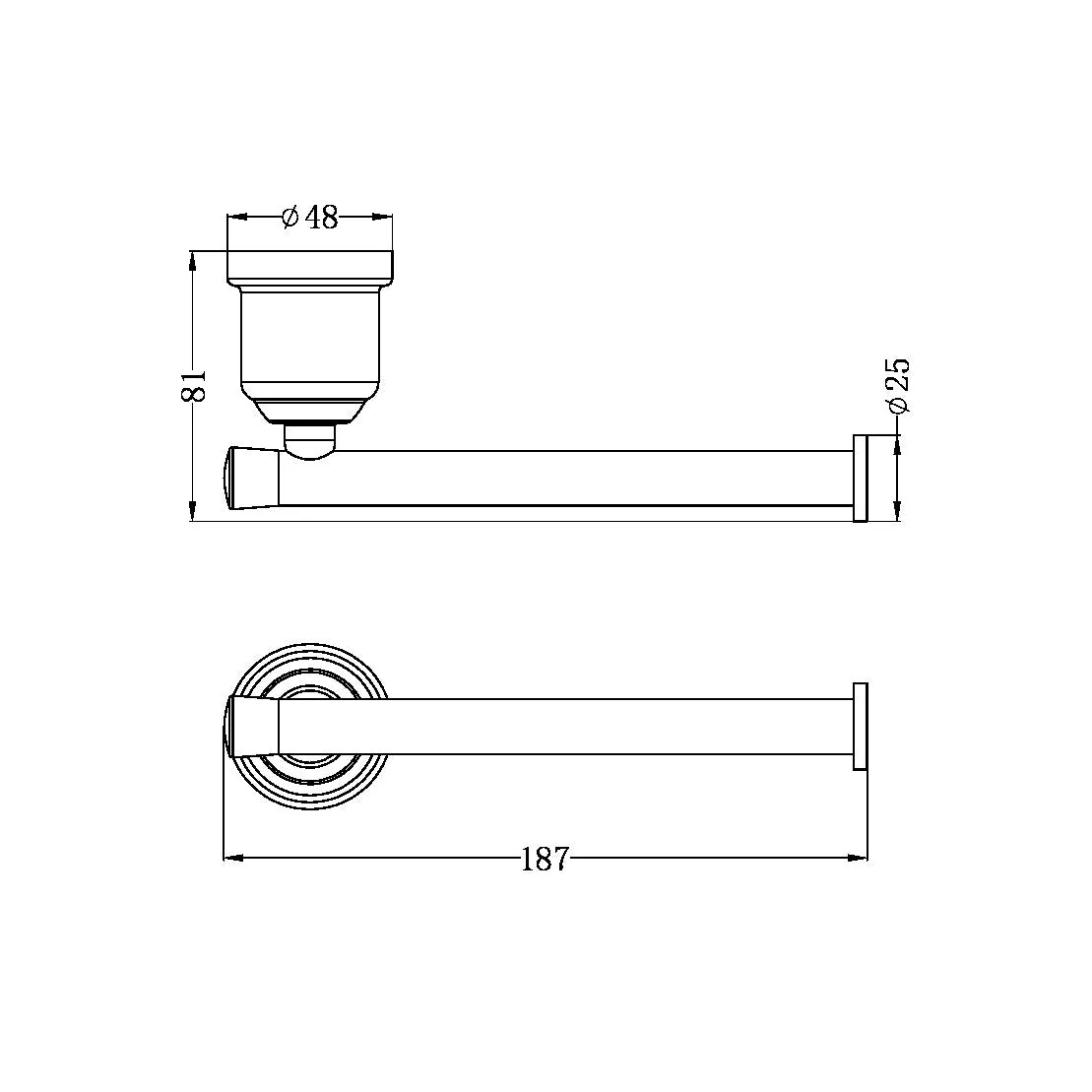 Nero York Toilet Roll Holder - Chrome - Image 4