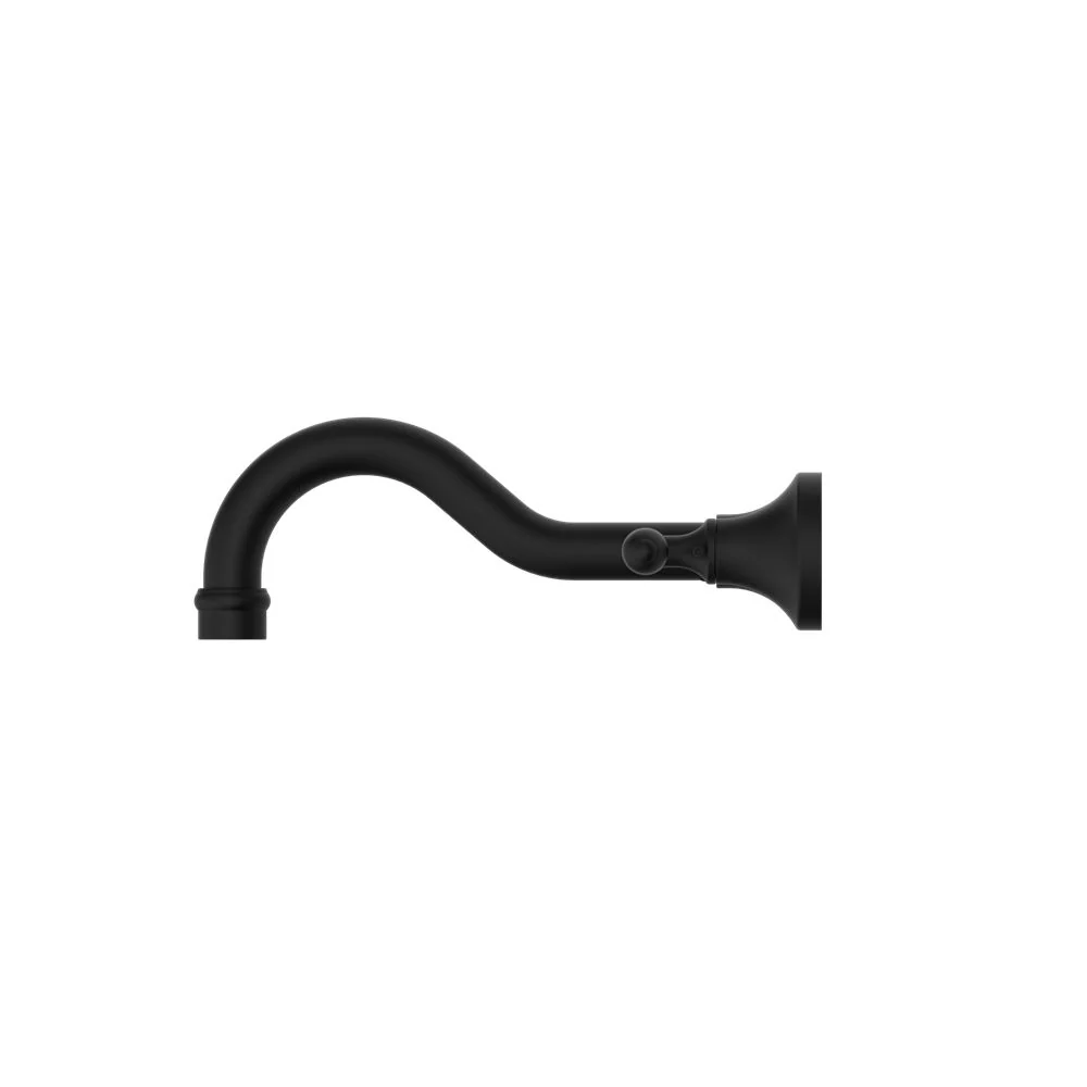 Nero York Wall Basin Set With Metal Lever - Black Matte - Image 3