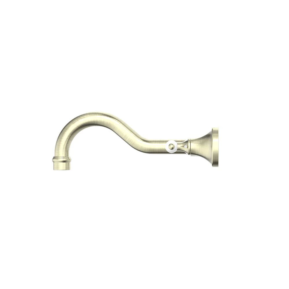 Nero York Wall Basin Set With White Porcelain Lever - Aged Brass - Image 3