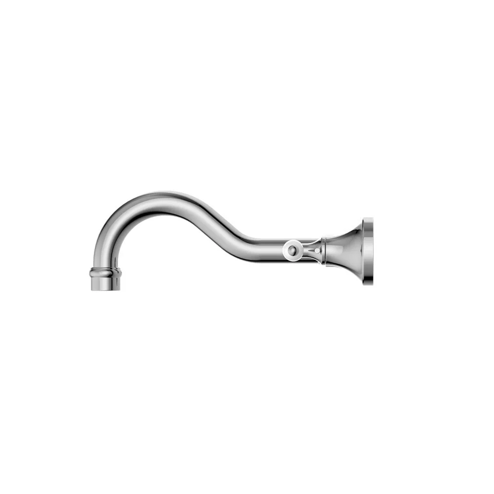 Nero York Wall Basin Set With White Porcelain Lever - Chrome - Image 3