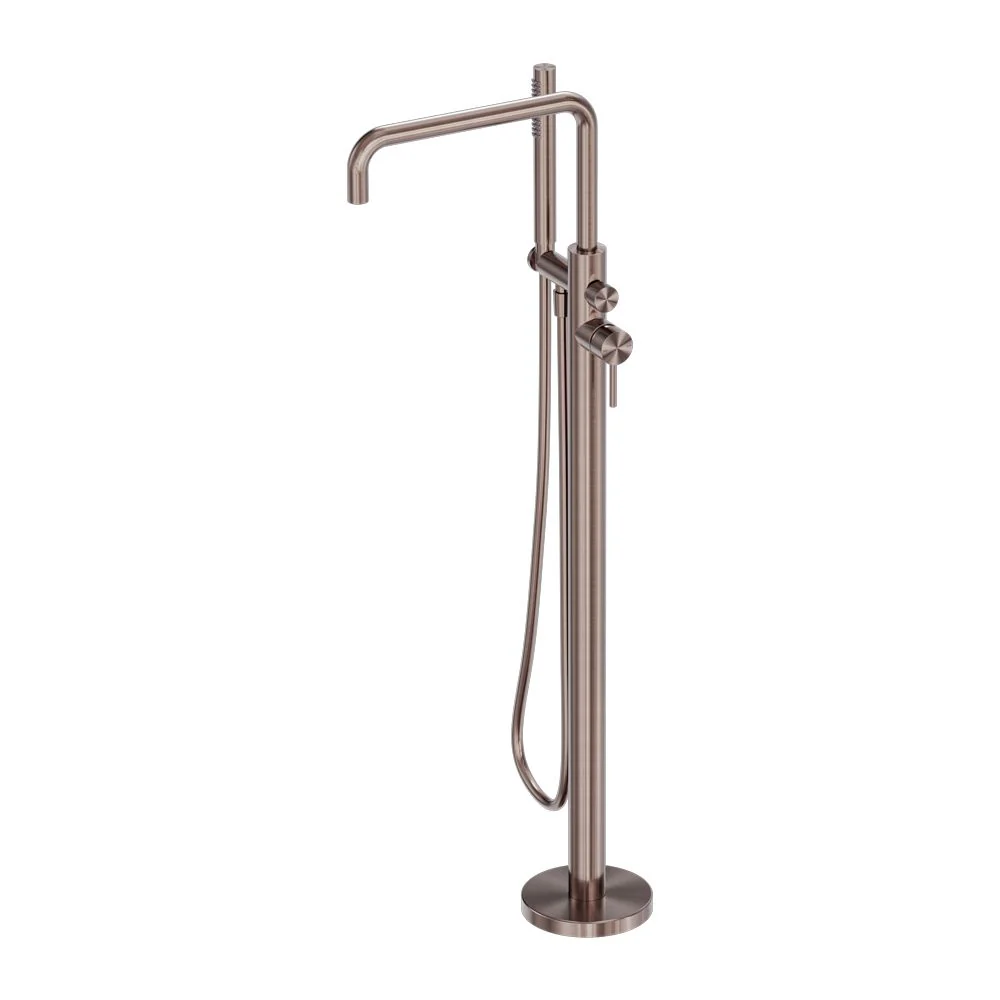 Nero Zen 316L Freestanding Bath Mixer - Brushed Bronze
