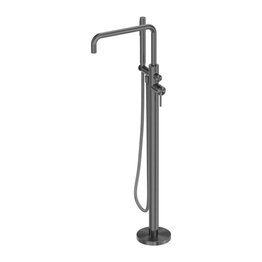 Nero Zen 316L Freestanding Bath Mixer With Outdoor Shower Hose - Graphite