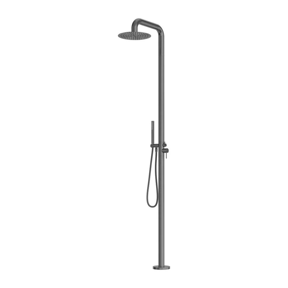 Nero Zen 316L Outdoor Freestanding Shower Column - Graphite