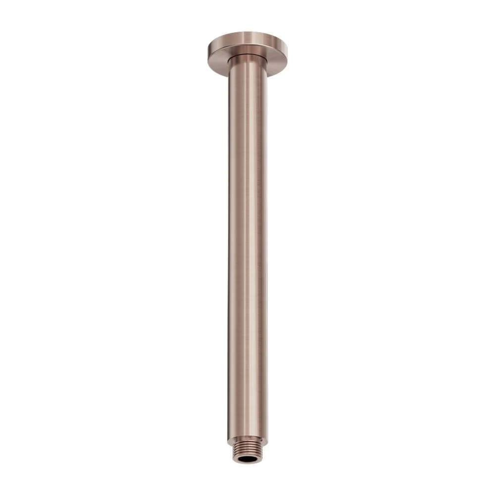 Nero Zen 316L Round Ceiling Arm 300mm - Brushed Bronze