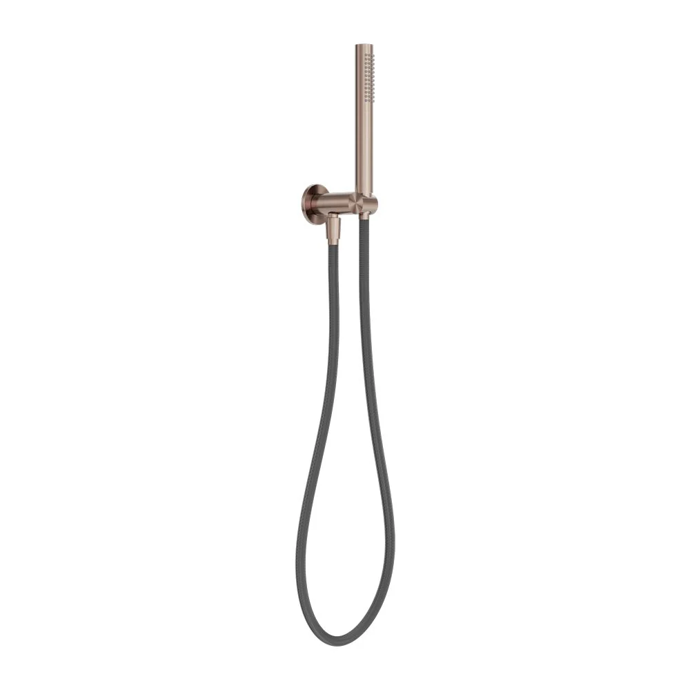 Nero Zen 316L Shower On Bracket With Outdoor Shower Hose - Brushed Bronze