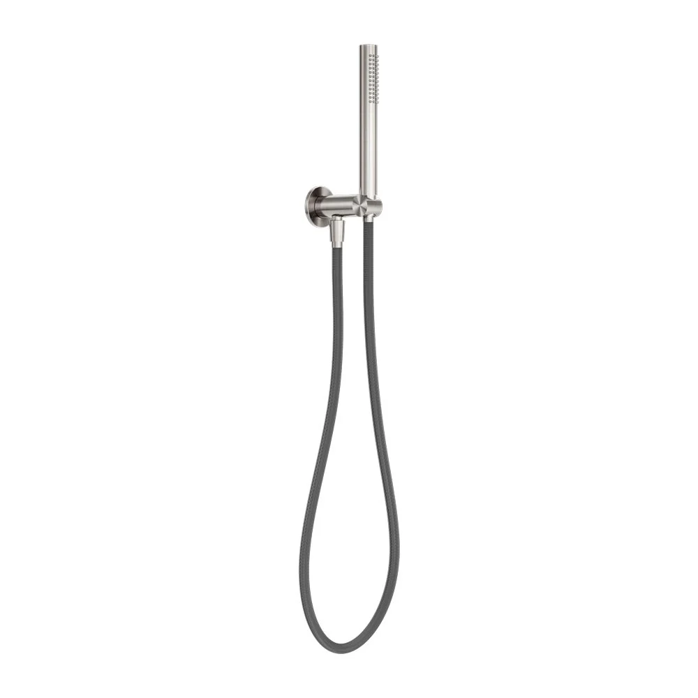 Nero Zen 316L Shower On Bracket With Outdoor Shower Hose - Brushed Nickel
