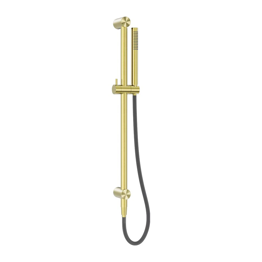 Nero Zen 316L Shower Rail With Outdoor Shower Hose - Brushed Gold