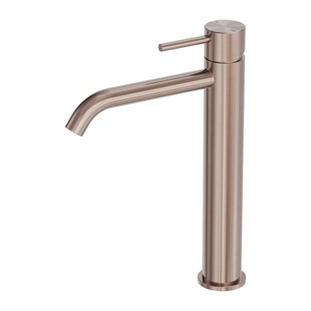 Nero Zen 316L Tall Basin Mixer - Brushed Bronze