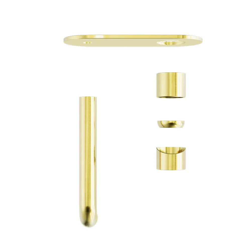 Nero Zen 316L Wall Basin/Bath Mixer (Trim Kit Only) - Brushed Gold - Image 3
