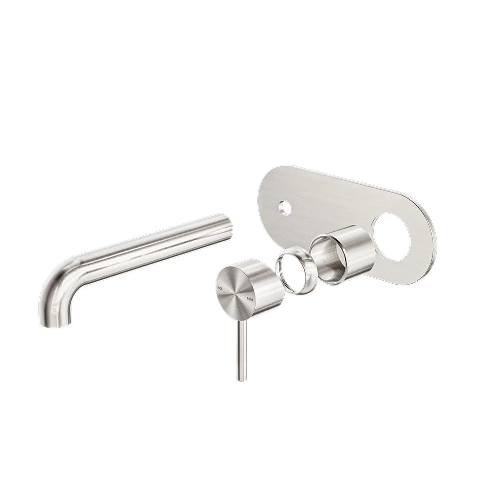 Nero Zen 316L Wall Basin/Bath Mixer (Trim Kit Only) - Brushed Nickel