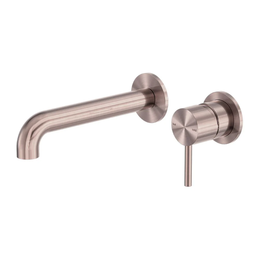 Nero Zen 316L Wall Basin/Bath Mixer Separate Back Plate - Brushed Bronze