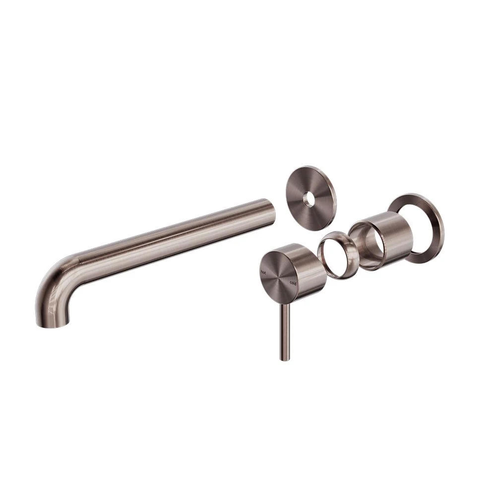 Nero Zen 316L Wall Basin/Bath Mixer Separate Back Plate (Trim Kit Only) - Brushed Bronze