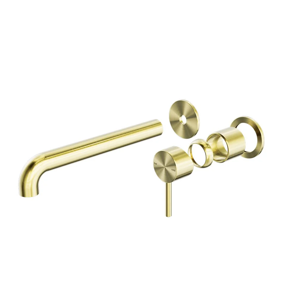 Nero Zen 316L Wall Basin/Bath Mixer Separate Back Plate (Trim Kit Only) - Brushed Gold