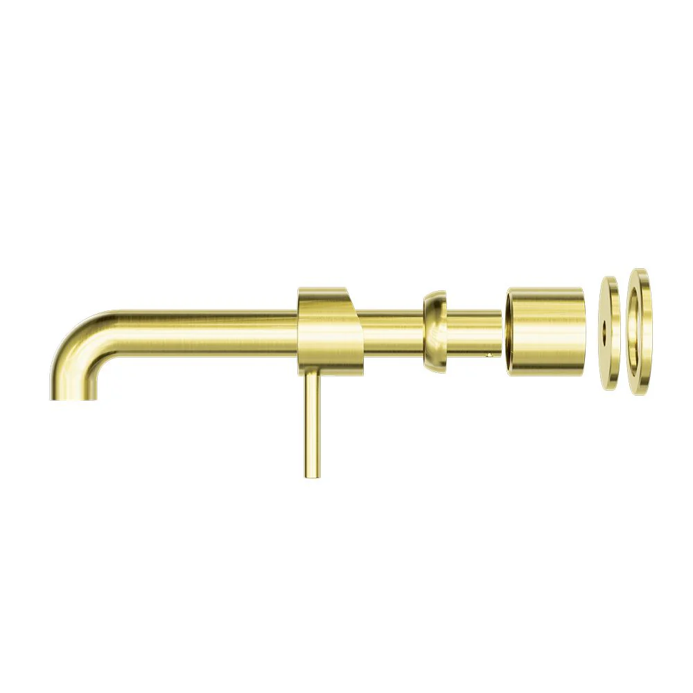 Nero Zen 316L Wall Basin/Bath Mixer Separate Back Plate (Trim Kit Only) - Brushed Gold - Image 2